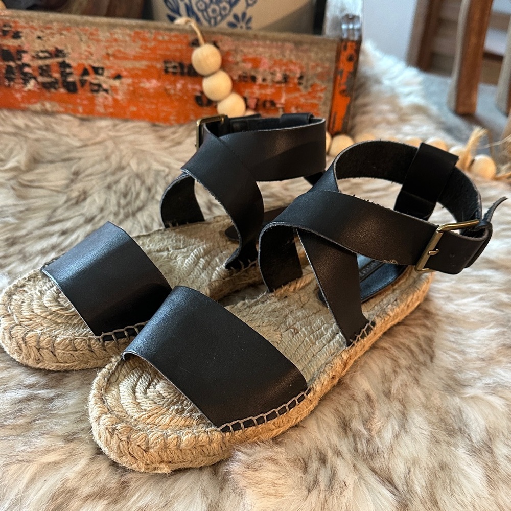 Black Espadrille Sandals